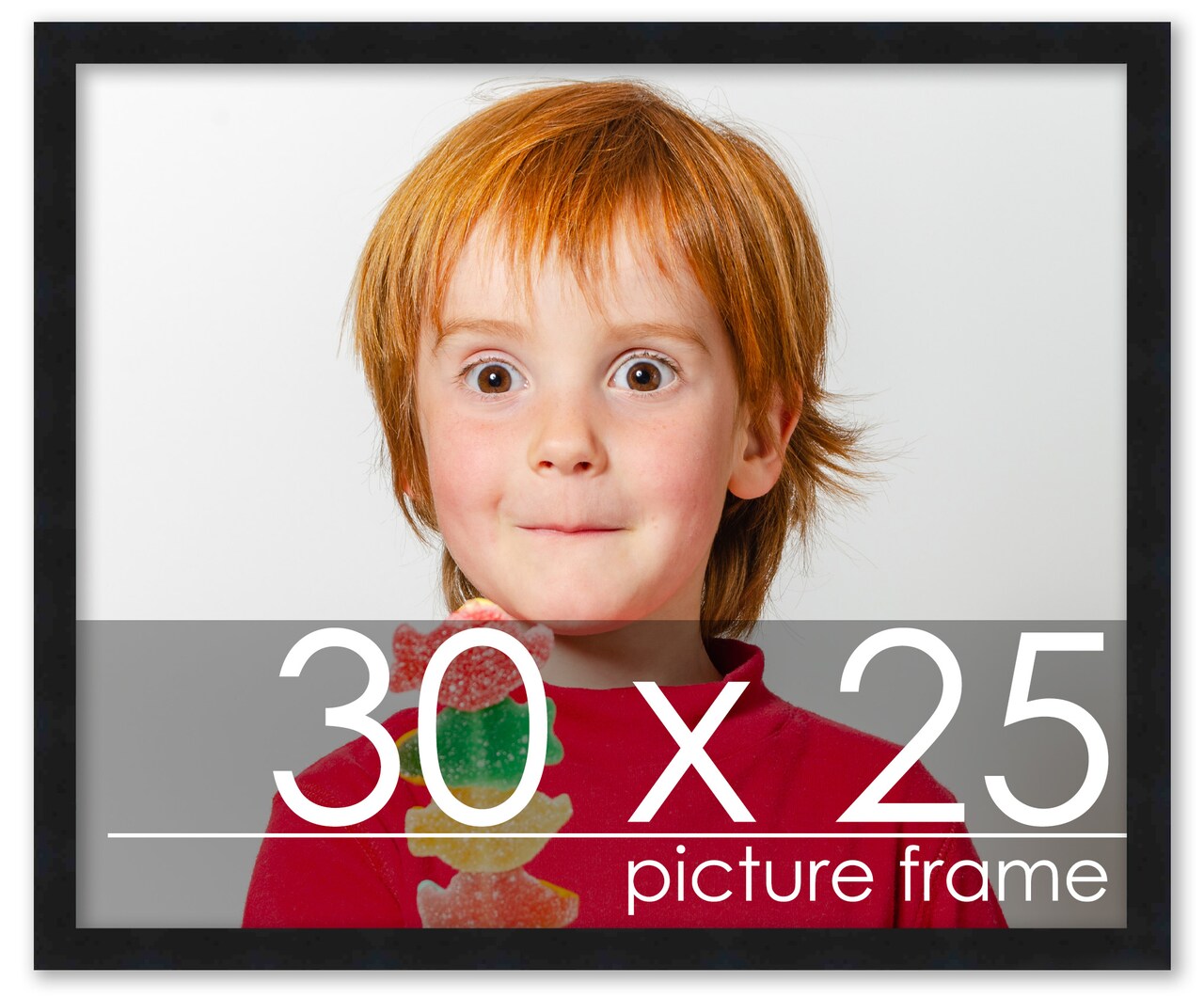 Minimalist Black Picture Frame - UV Acrylic, Backing Board, Hanging Hardware Included